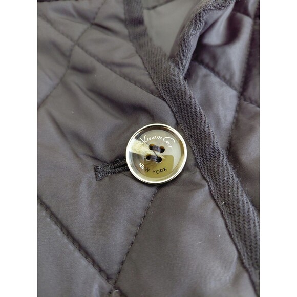 Kenneth Cole Women's Black Light Diamond Quilted Button Up Vest Size L - Picture 5 of 9